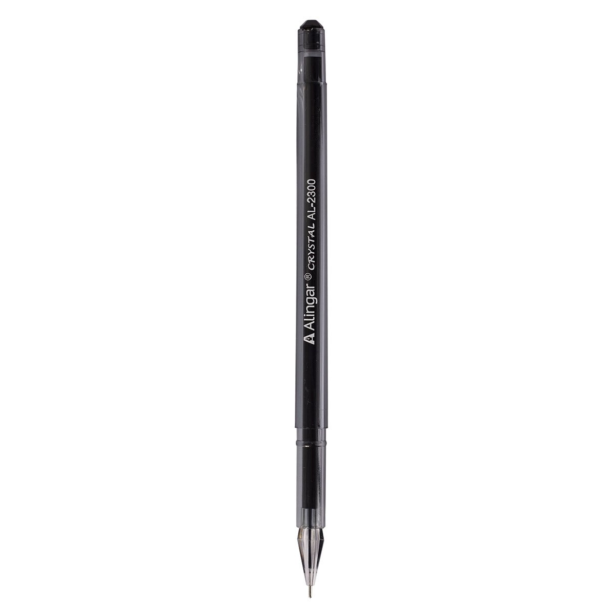 Ручка гелевая 0,5мм "Cristal" AL2300 черная | Магазин канцтоваров и игрушек Львёнок