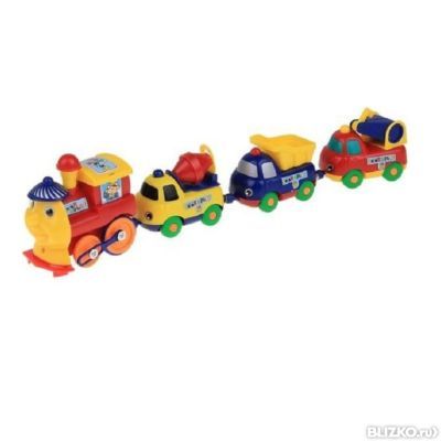 Паровоз+строительная техника Play Train 18008E | Магазин канцтоваров и игрушек Львёнок