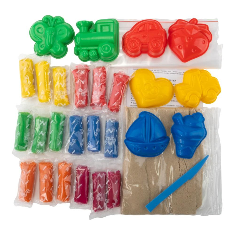 Подарочный набор Радужный песок + Тесто для лепки Пн-018 | Магазин канцтоваров и игрушек Львёнок