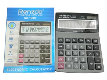 Калькулятор настольный 12 разрядов KK-120G/CZ-354 18х13х2см серый | Магазин канцтоваров и игрушек Львёнок