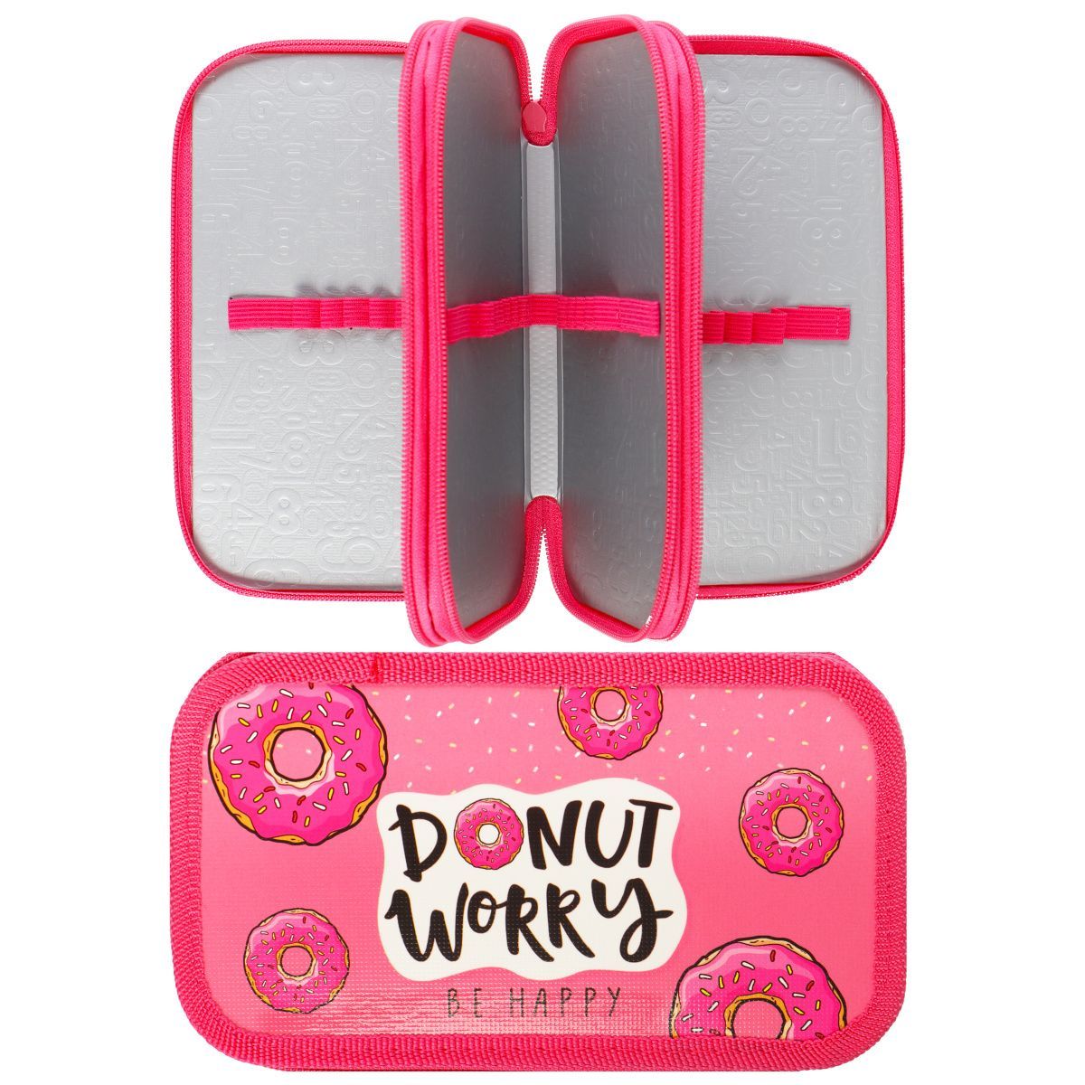 Пенал 3 отделения 19*11*6 Donut worry ПО-110 | Магазин канцтоваров и игрушек Львёнок