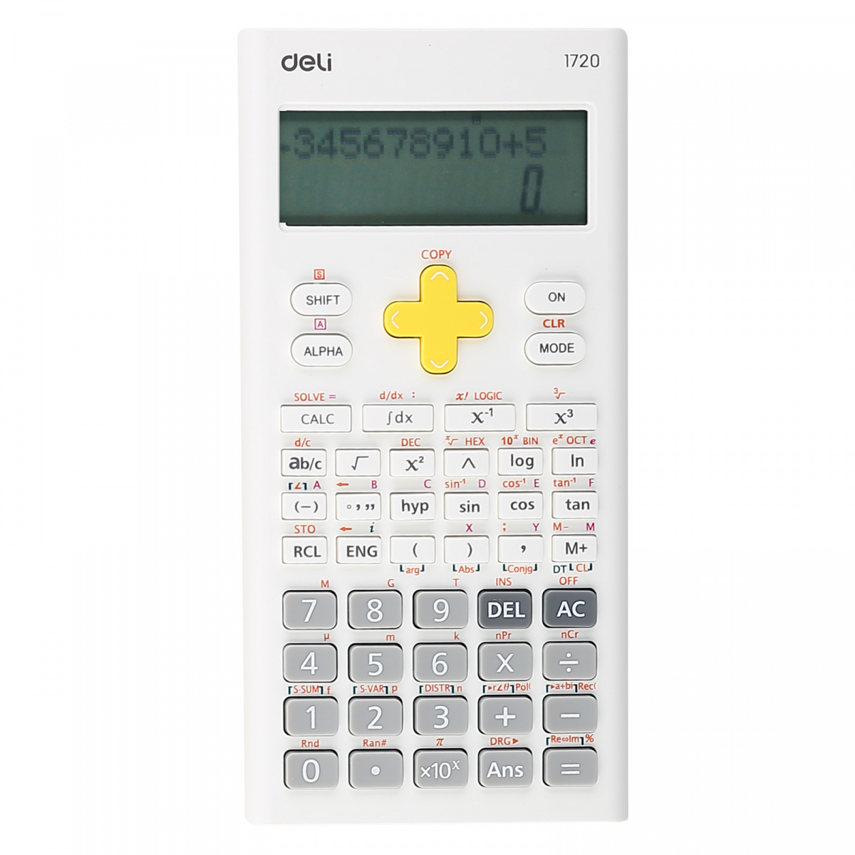 Калькулятор инженерный 160*80*18мм 10+2 разрядов E1720-white питание от батарейки (300 функций) белый | Магазин канцтоваров и игрушек Львёнок