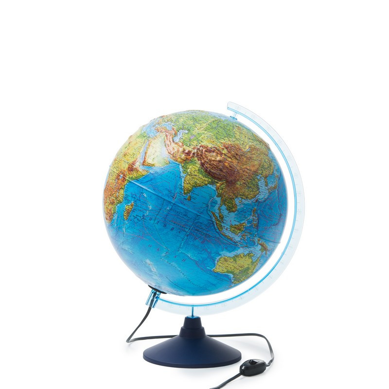 Глобус 320мм физико-политический Рельефный интерактивный INT13200290 с подсветкой | Магазин канцтоваров и игрушек Львёнок