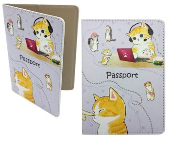 Обложка для паспорта Котики экокожа DC-801 | Магазин канцтоваров и игрушек Львёнок