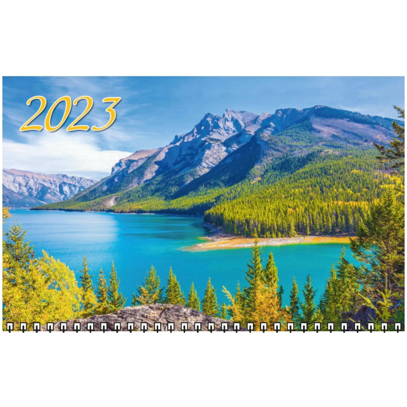 Календарь настенный 3-х блочный 2023 Горное озеро КМ03-23 | Магазин канцтоваров и игрушек Львёнок