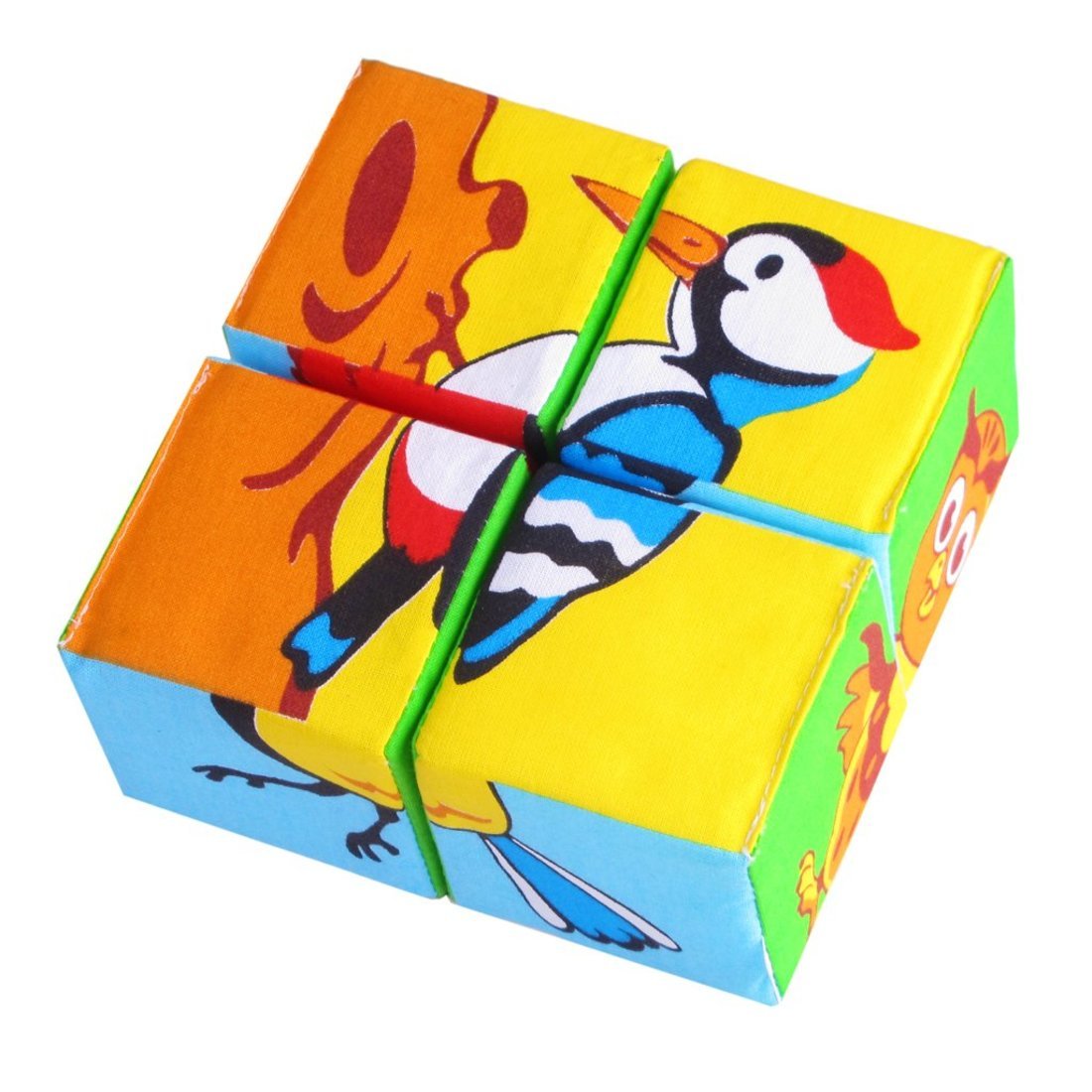 Кубики 4шт Собери картинку Птицы 688 | Магазин канцтоваров и игрушек Львёнок