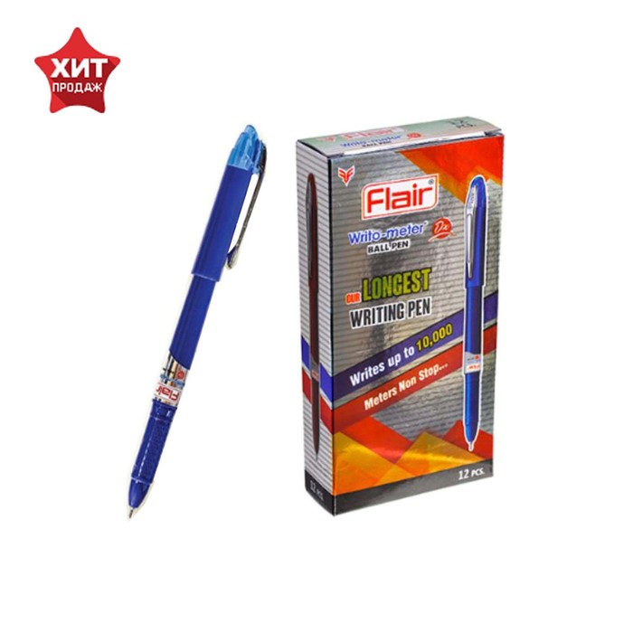 Ручка шариковая 0,7мм 10км Writo-meter DX F-743 синий | Магазин канцтоваров и игрушек Львёнок