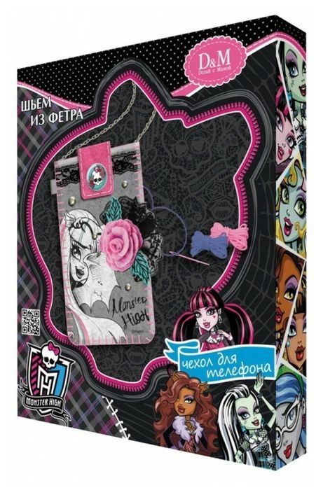 Набор шьем чехол для мобильного телефона "Рошель" Monster High 57089 | Магазин канцтоваров и игрушек Львёнок