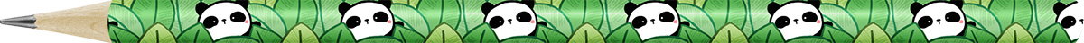 Карандаш графитный круглый ТМ (HB) "Принты" 3054 Милые панды PR-12Д | Магазин канцтоваров и игрушек Львёнок