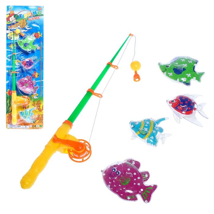 Рыбалка «Радужные рыбки» 4 рыбки 5164126 | Магазин канцтоваров и игрушек Львёнок