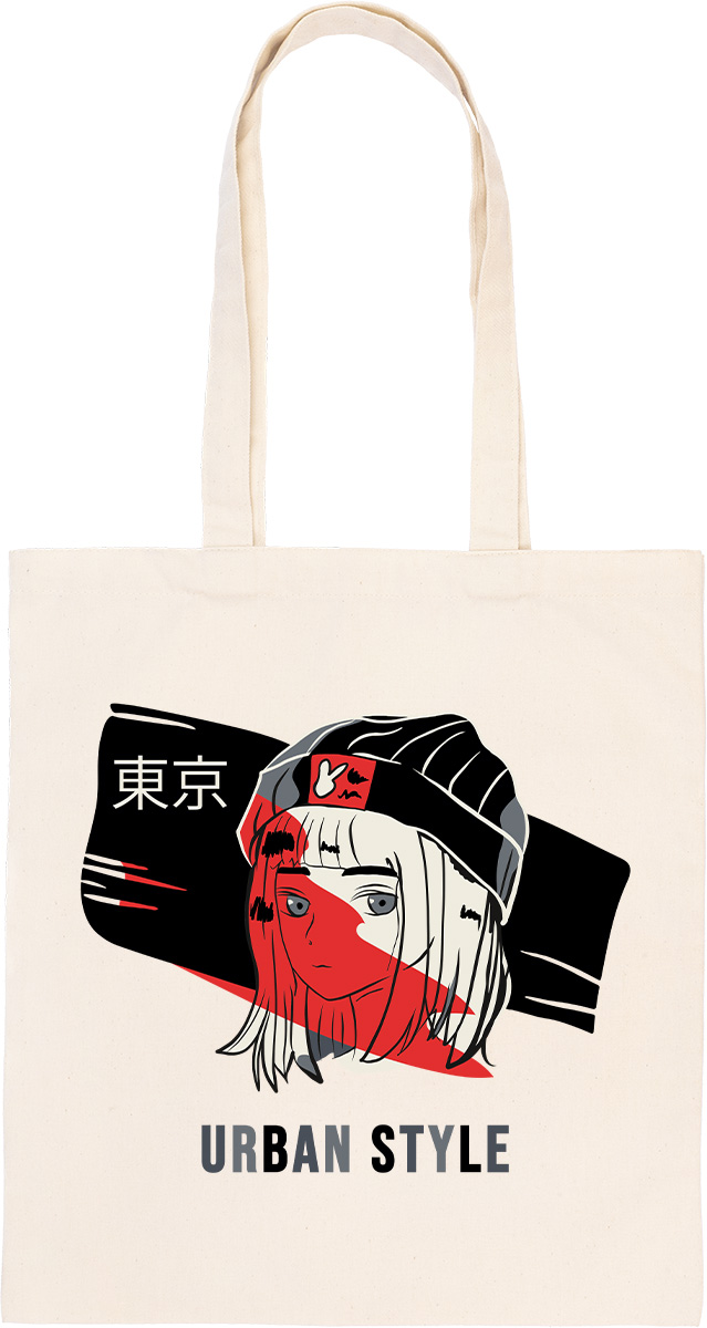 Раскраска на сумке "В стиле аниме. Урбан-стайл" RWCB-012 | Магазин канцтоваров и игрушек Львёнок