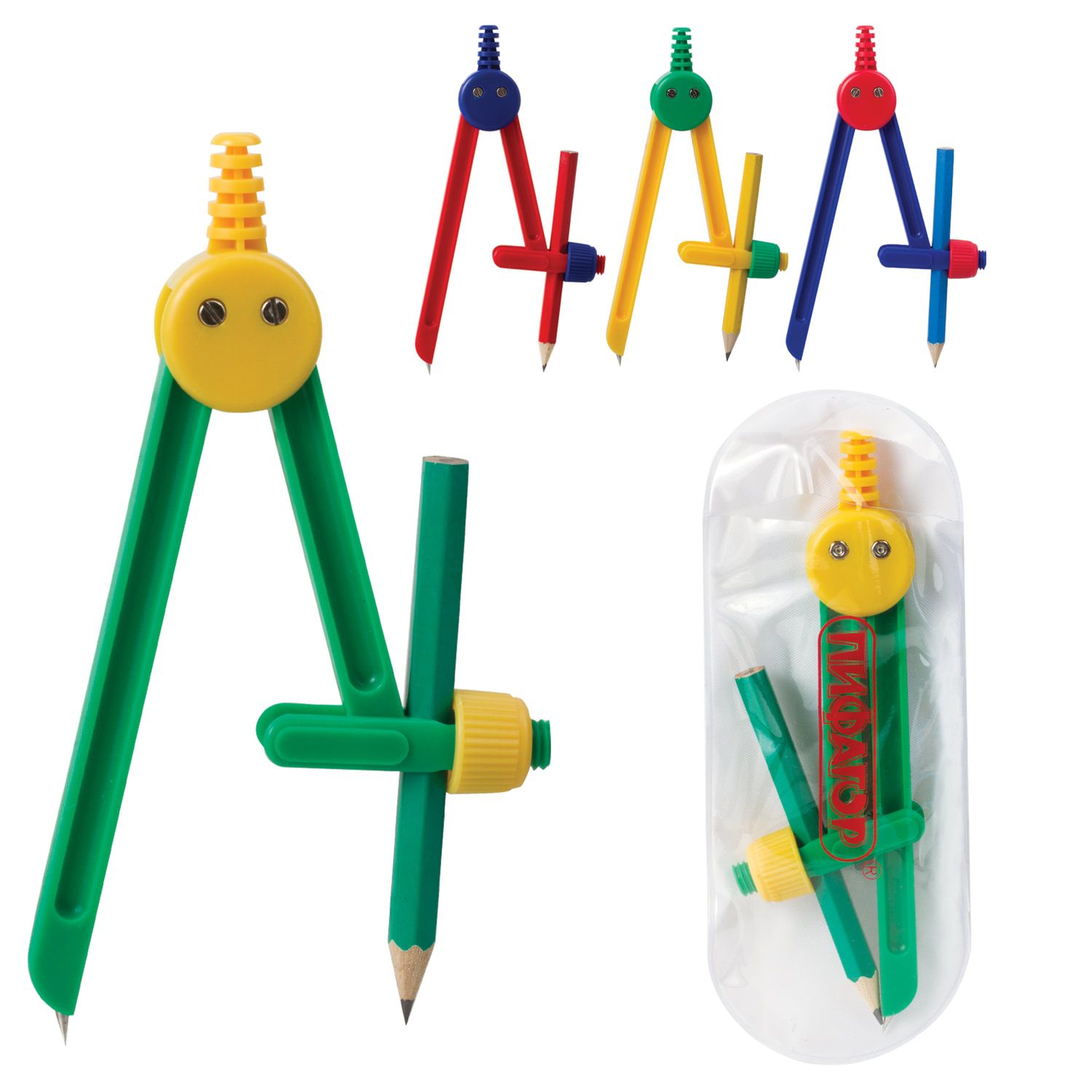 Циркуль с карандашом  210236 | Магазин канцтоваров и игрушек Львёнок