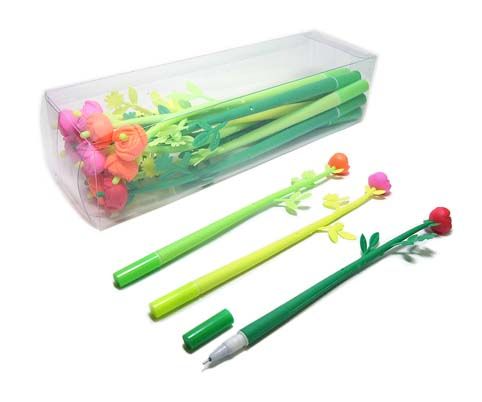 Ручка Шпион  фигурная BU-39 Цветочек - розочка,термо+ластик синяя | Магазин канцтоваров и игрушек Львёнок