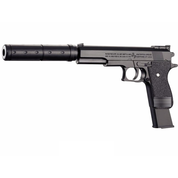 Пистолет с глушителем G16320 100000163 | Магазин канцтоваров и игрушек Львёнок
