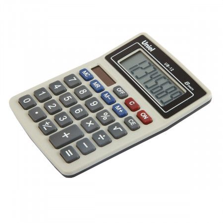 Калькулятор (8 разр) UB-12K белый | Магазин канцтоваров и игрушек Львёнок