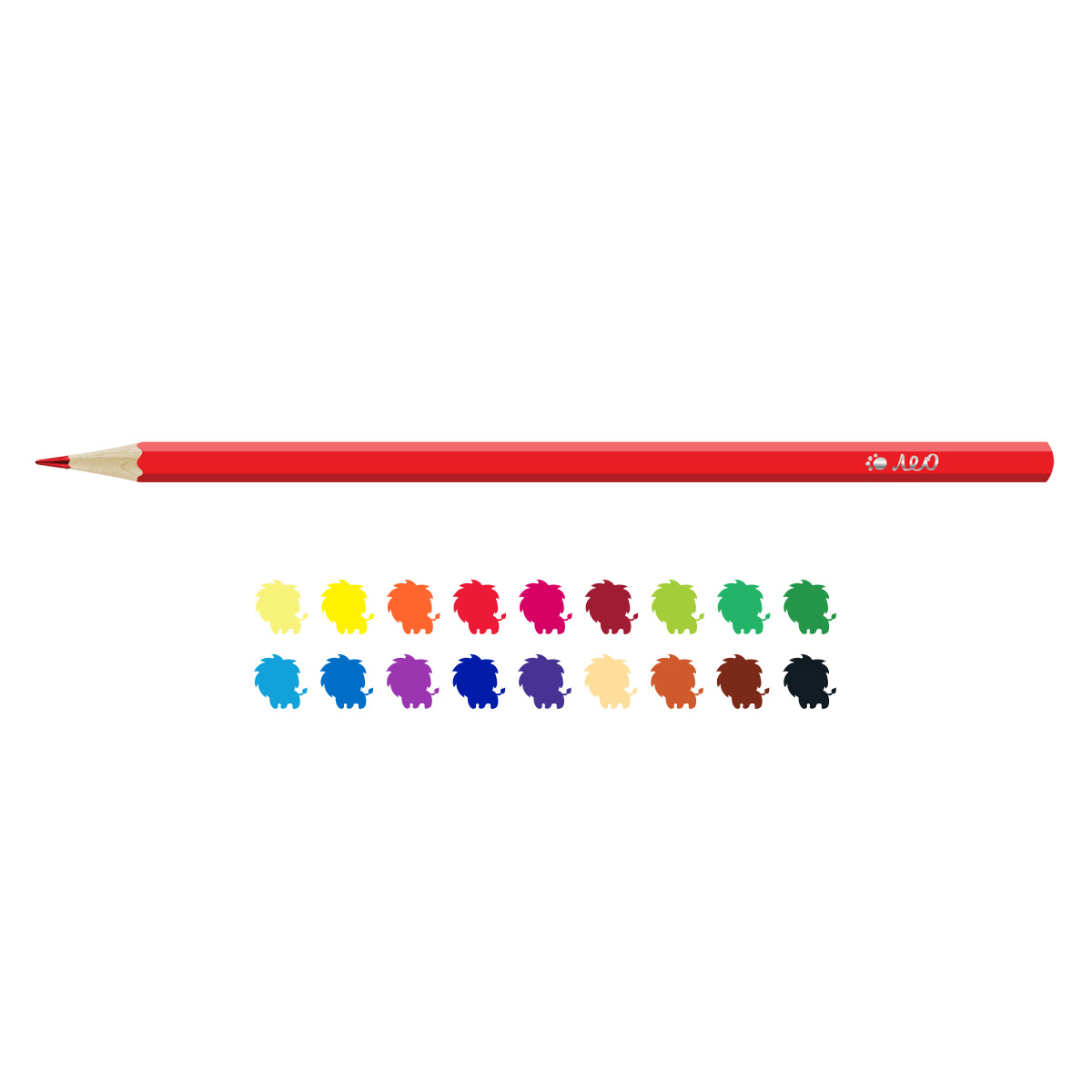 Набор цветных  карандашей 18цв Учись LNSCP-18 | Магазин канцтоваров и игрушек Львёнок