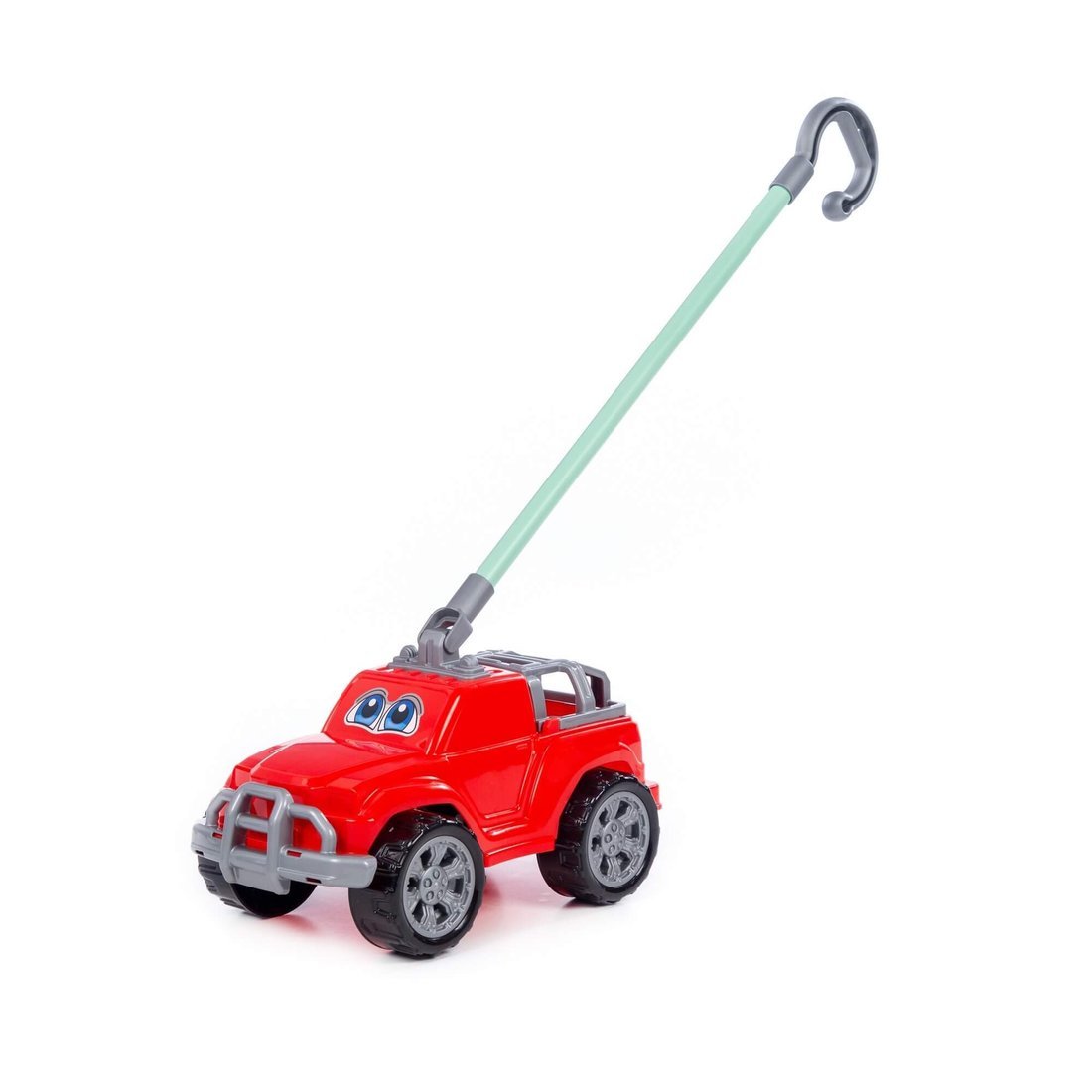Автомобиль-каталка "Дени" с ручкой 74987 красный | Магазин канцтоваров и игрушек Львёнок