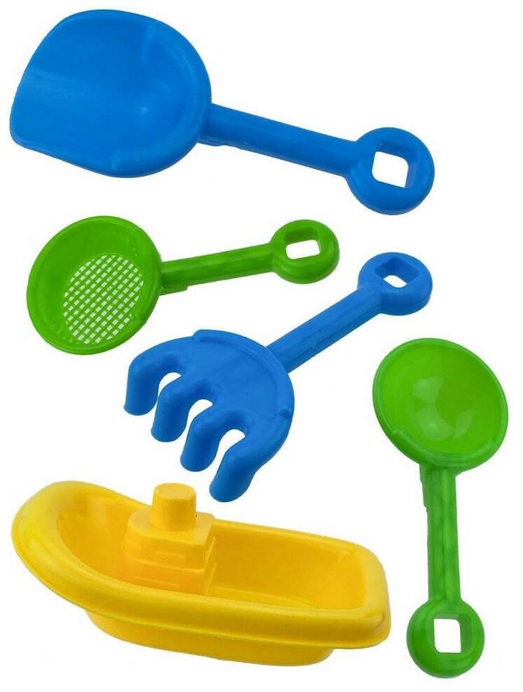 Песочный набор 2 лопатки + кораблик 201207-11 | Магазин канцтоваров и игрушек Львёнок