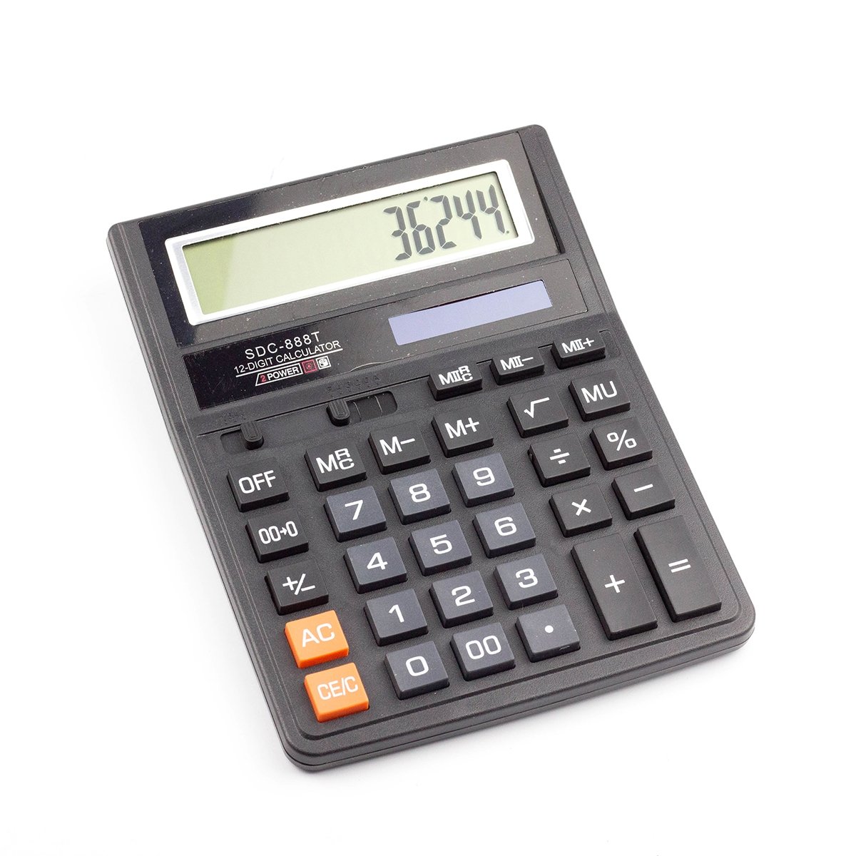 Калькулятор (12 разр) "SDC-888T" AL6340 черный | Магазин канцтоваров и игрушек Львёнок