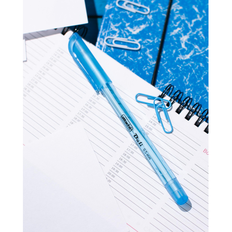 Ручка шариковая 0,5мм Deli масляная основа 131231 синяя | Магазин канцтоваров и игрушек Львёнок