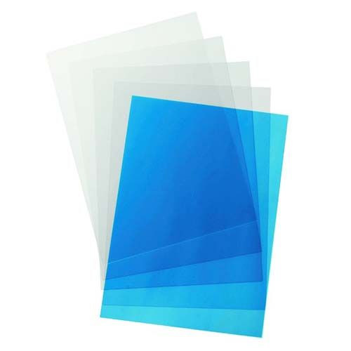 Обложка для переплета А4 0,18/0,20мм пласт прозрачн  синяя цена за 1лист | Магазин канцтоваров и игрушек Львёнок