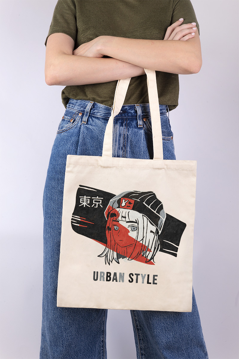 Раскраска на сумке "В стиле аниме. Урбан-стайл" RWCB-012 | Магазин канцтоваров и игрушек Львёнок