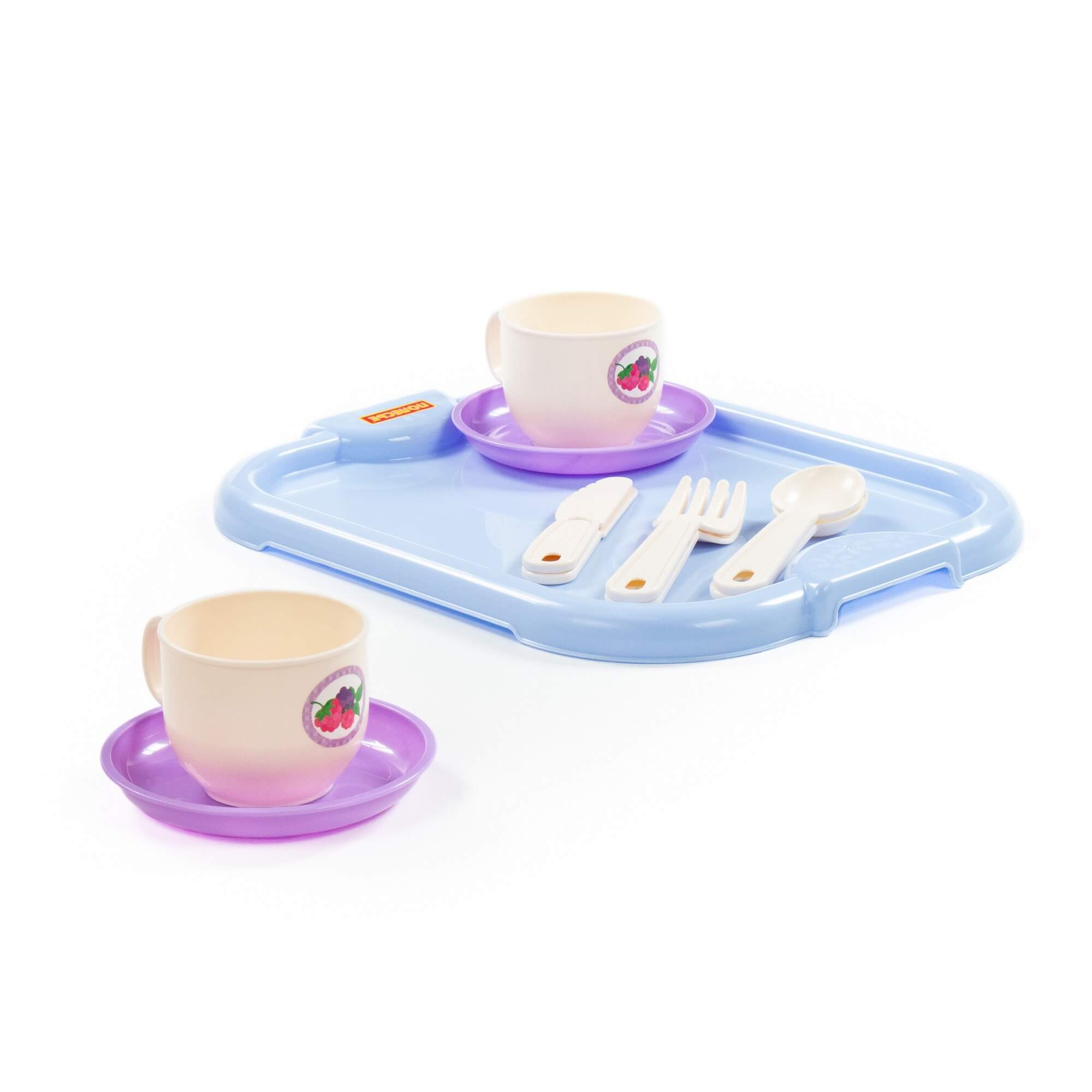 Набор детской посуды "Минутка" с подносом на 2 персоны 11 элементов 80509 | Магазин канцтоваров и игрушек Львёнок