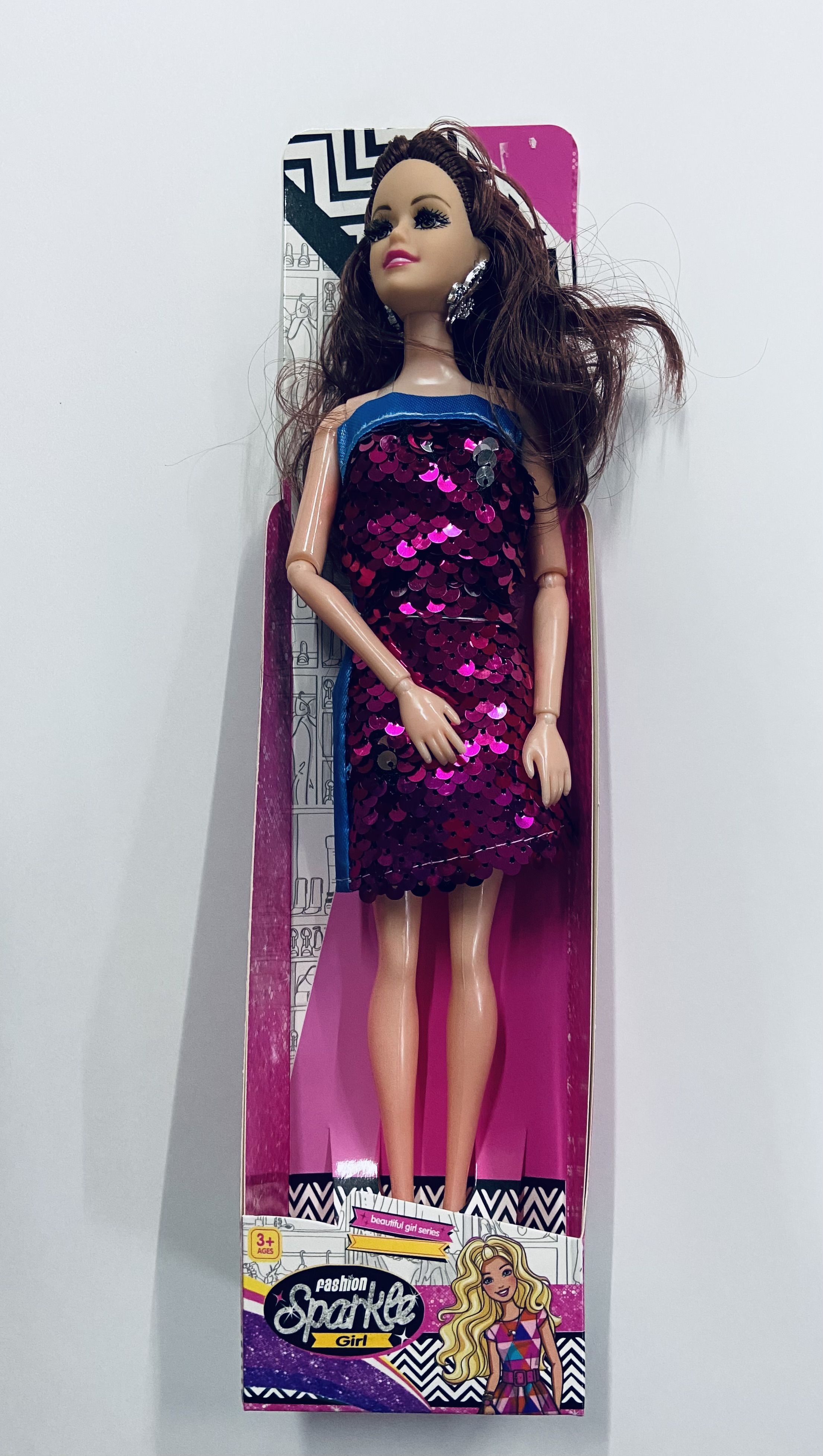 Кукла платье в пайетках FM-2155 | Магазин канцтоваров и игрушек Львёнок
