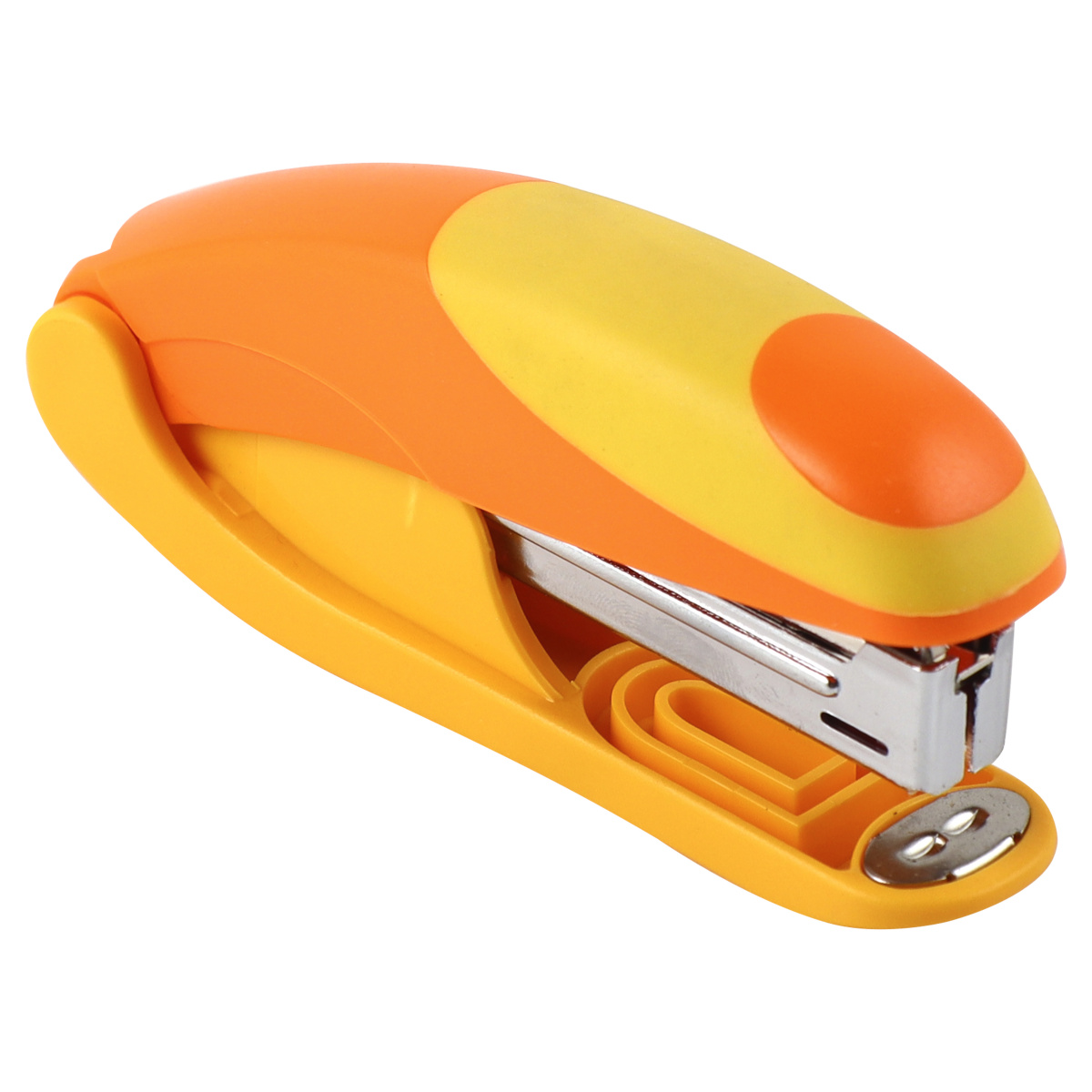 Степлер №24/6 до 20л пластиковый корпус OMAX S5131B 3 режима скрепления желто-оранжевый | Магазин канцтоваров и игрушек Львёнок