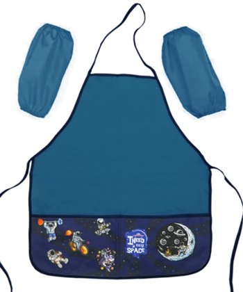 Фартук для труда с нарукавниками "Космонавт" DA-276 2 кармана, темно-синий | Магазин канцтоваров и игрушек Львёнок