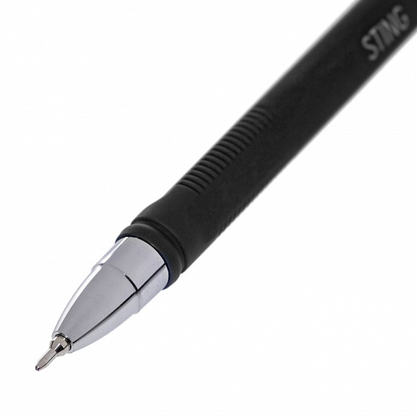 Ручка шариковая 0,5мм Sting чернила на маслянной основе soft ink BP_070920 Черная | Магазин канцтоваров и игрушек Львёнок