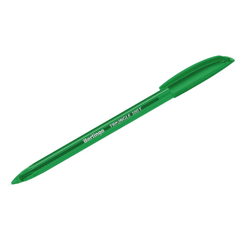 Ручка шариковая 0,7мм "Triangle 100T" трехгранная CBp_07109 зеленая | Магазин канцтоваров и игрушек Львёнок
