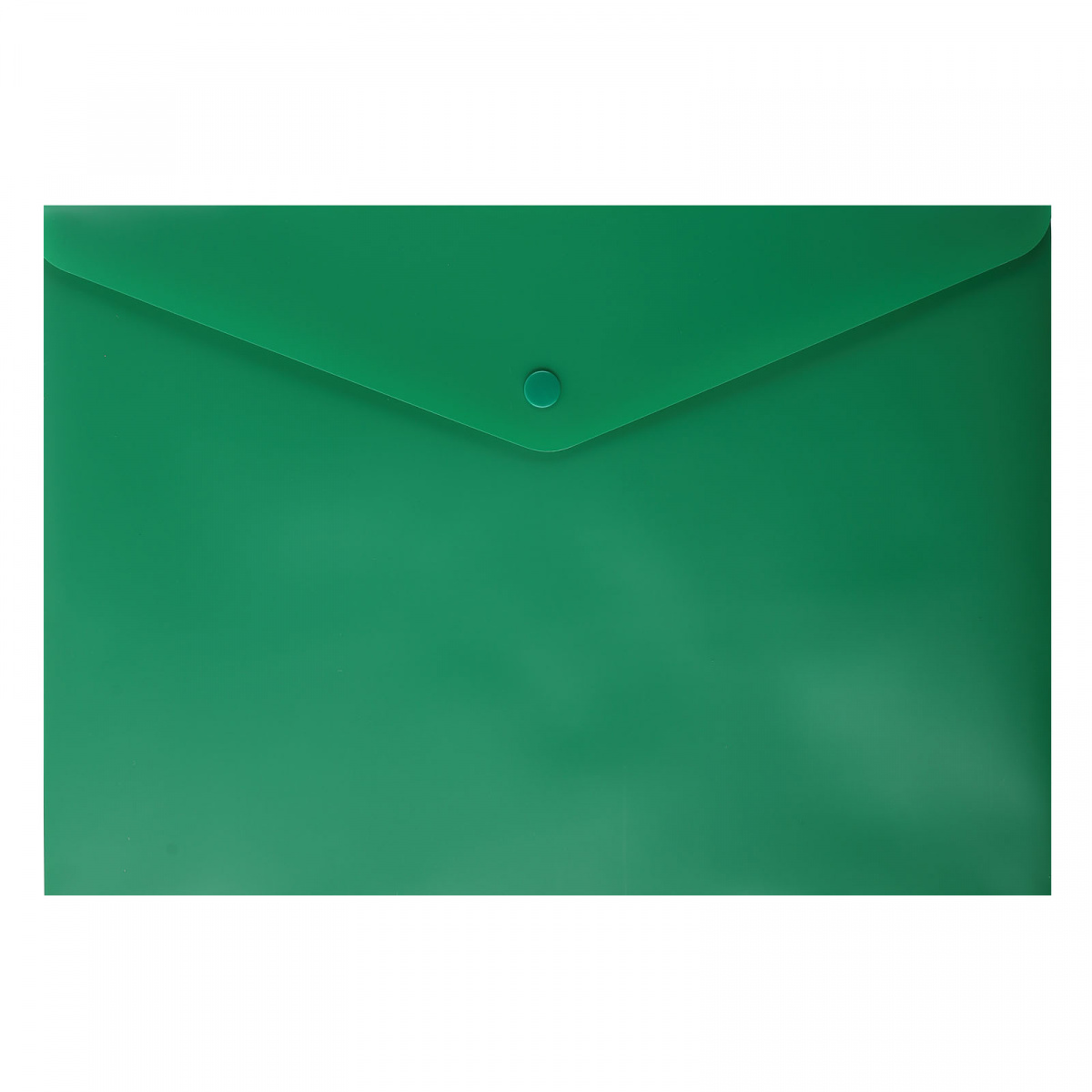 Папка-конверт на кнопке А4 0,18мм 212690 непрозрачная зеленая | Магазин канцтоваров и игрушек Львёнок