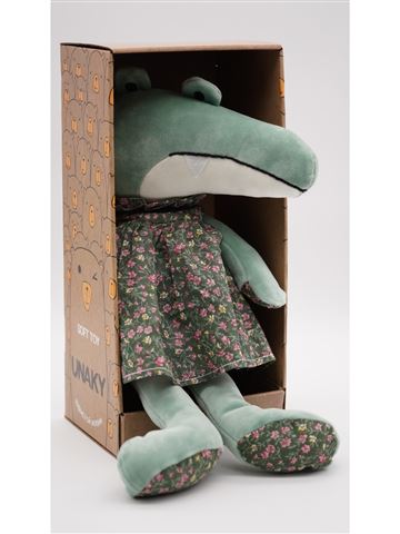 Мягкая игрушка в подарочной коробке Крокодилиха Лара 24/40см 0936940L | Магазин канцтоваров и игрушек Львёнок