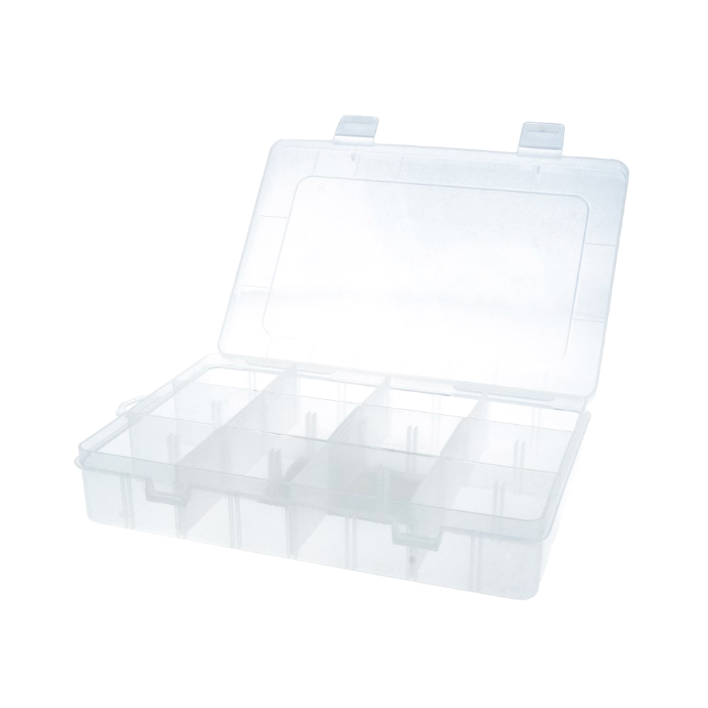 Коробка пластиковая для швейных принадлежностей OM-064 прозрачная | Магазин канцтоваров и игрушек Львёнок