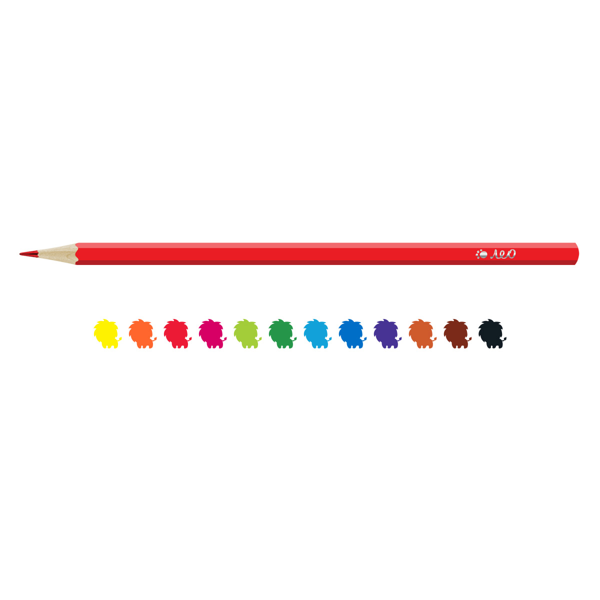 Набор цветных карандашей 12цв "Учись" LNSCP-12 | Магазин канцтоваров и игрушек Львёнок