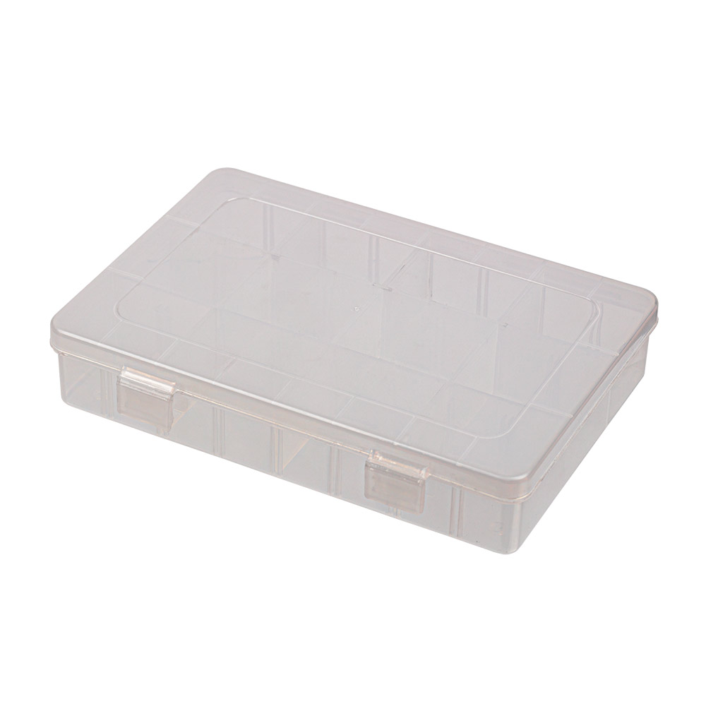 Коробка пластиковая для швейных принадлежностей OM-064 прозрачная | Магазин канцтоваров и игрушек Львёнок