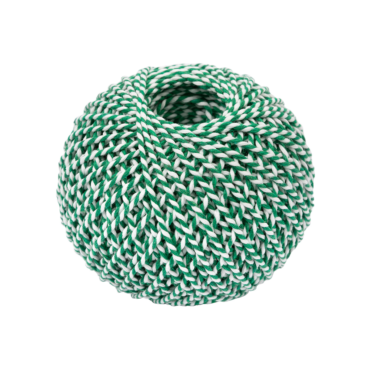 Шпагат хлопчатобумажный ШХ4 2мм 100м бело-зеленый | Магазин канцтоваров и игрушек Львёнок