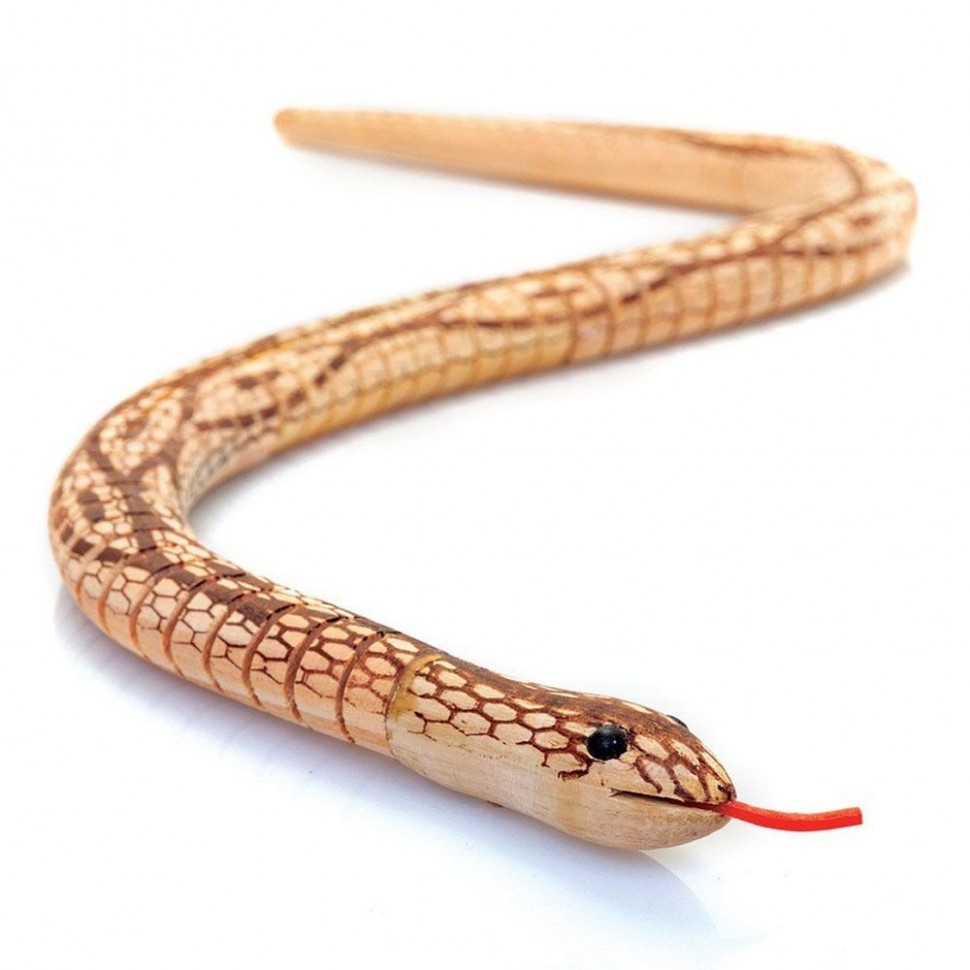 Змея деревянная полосатая 50см 210113-40 | Магазин канцтоваров и игрушек Львёнок