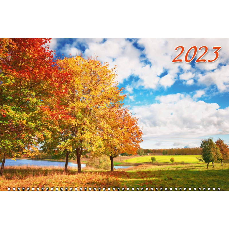 Календарь настенный 3-х блочный 2023 Осень золотая КБ12-23 | Магазин канцтоваров и игрушек Львёнок