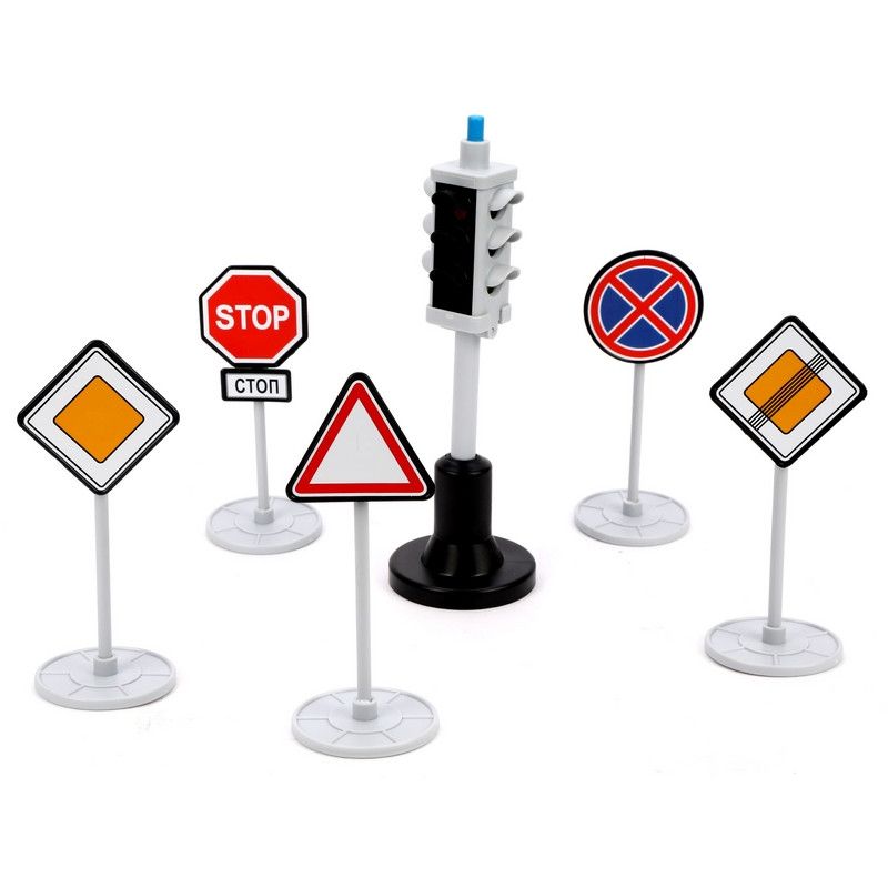 Набор Светофор с дорожными знаками С-159-Ф | Магазин канцтоваров и игрушек Львёнок