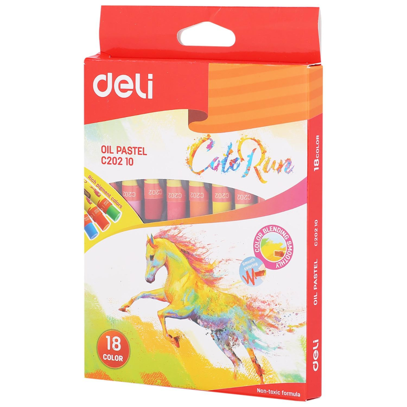 Пастель масляная художественная 18 цветов ColoRun EC20210 | Магазин канцтоваров и игрушек Львёнок