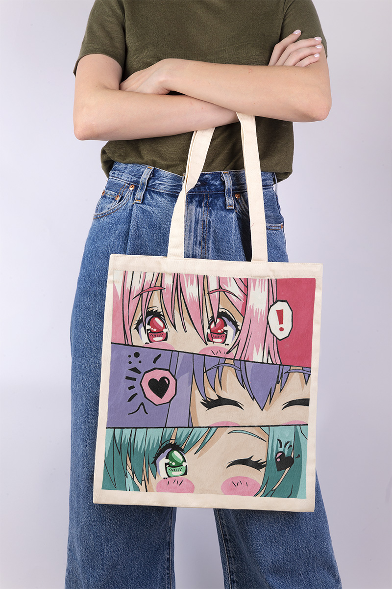 Раскраска на сумке "В стиле аниме. Настроение" RWCB-011 | Магазин канцтоваров и игрушек Львёнок