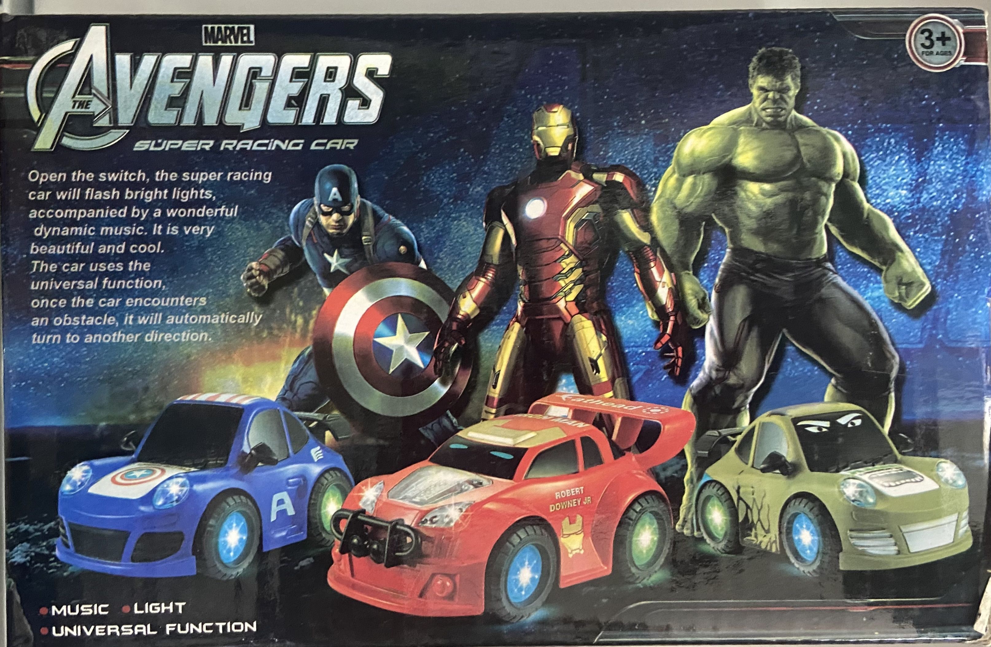 Машинка Супергерои Marvel на батарейках DMI45 в ассорт | Магазин канцтоваров и игрушек Львёнок