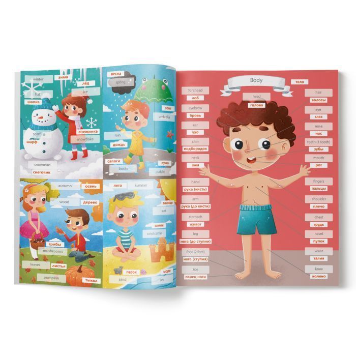 Книжка-картинка с наклейками «Лингвостикеры» 150 слов на английском 51698 | Магазин канцтоваров и игрушек Львёнок