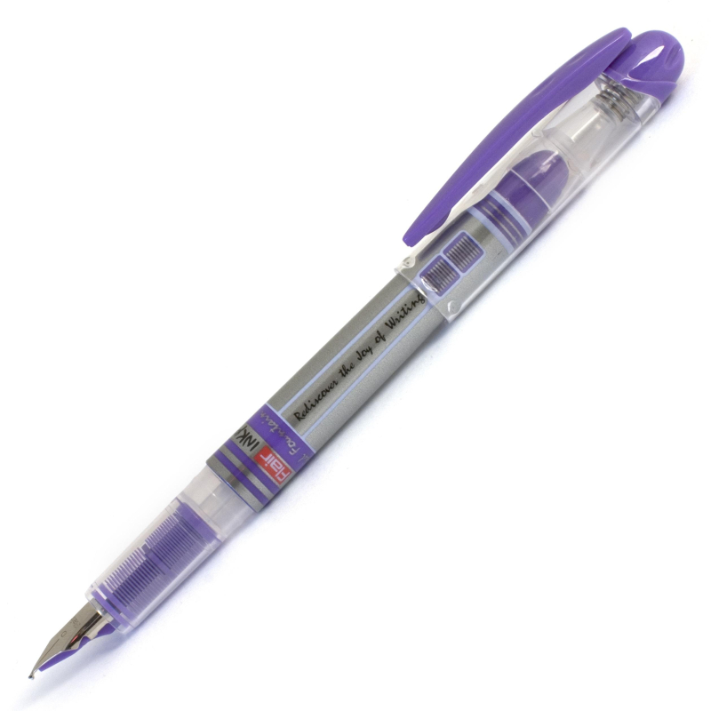 Ручка перьевая +2 капсулы F-1105 синяя | Магазин канцтоваров и игрушек Львёнок