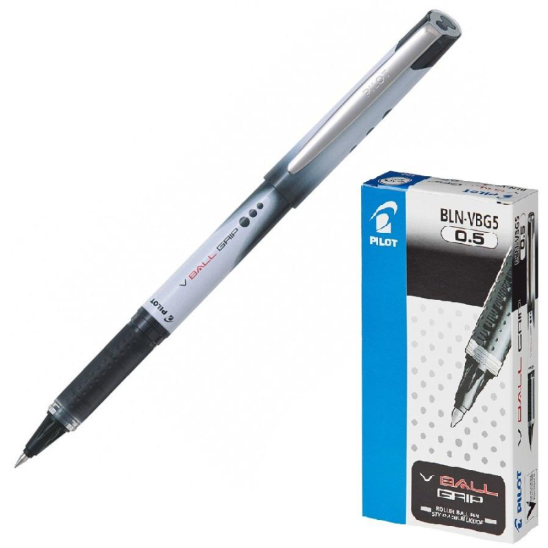 Ручка-роллер 0,5мм однораз BLN-VBG5 (B) черная | Магазин канцтоваров и игрушек Львёнок
