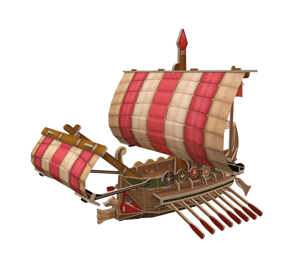 Пазл 3D 85 элементов Серия "Корабли" Римский военный корабль STH-005 | Магазин канцтоваров и игрушек Львёнок