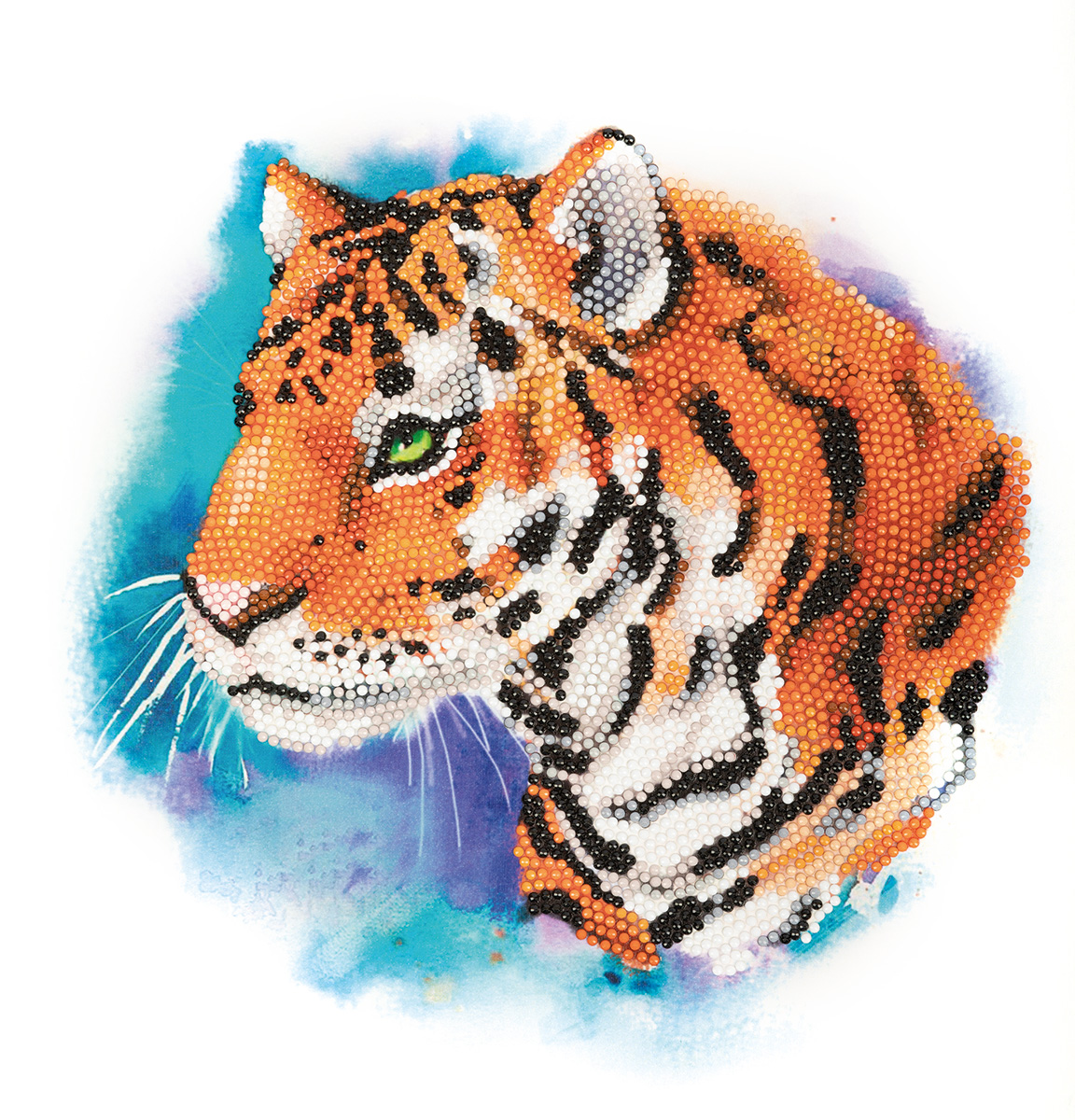 Кристальная (алмазная) мозаика "Сильный тигр" 30х30см ALBP-271 | Магазин канцтоваров и игрушек Львёнок