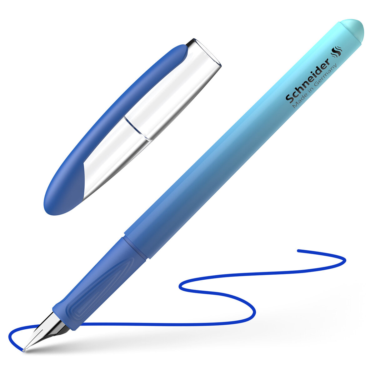 Ручка перьевая "Voyage caribbean" 1 картридж, грип, сине-голубой корпус 161146 синяя | Магазин канцтоваров и игрушек Львёнок